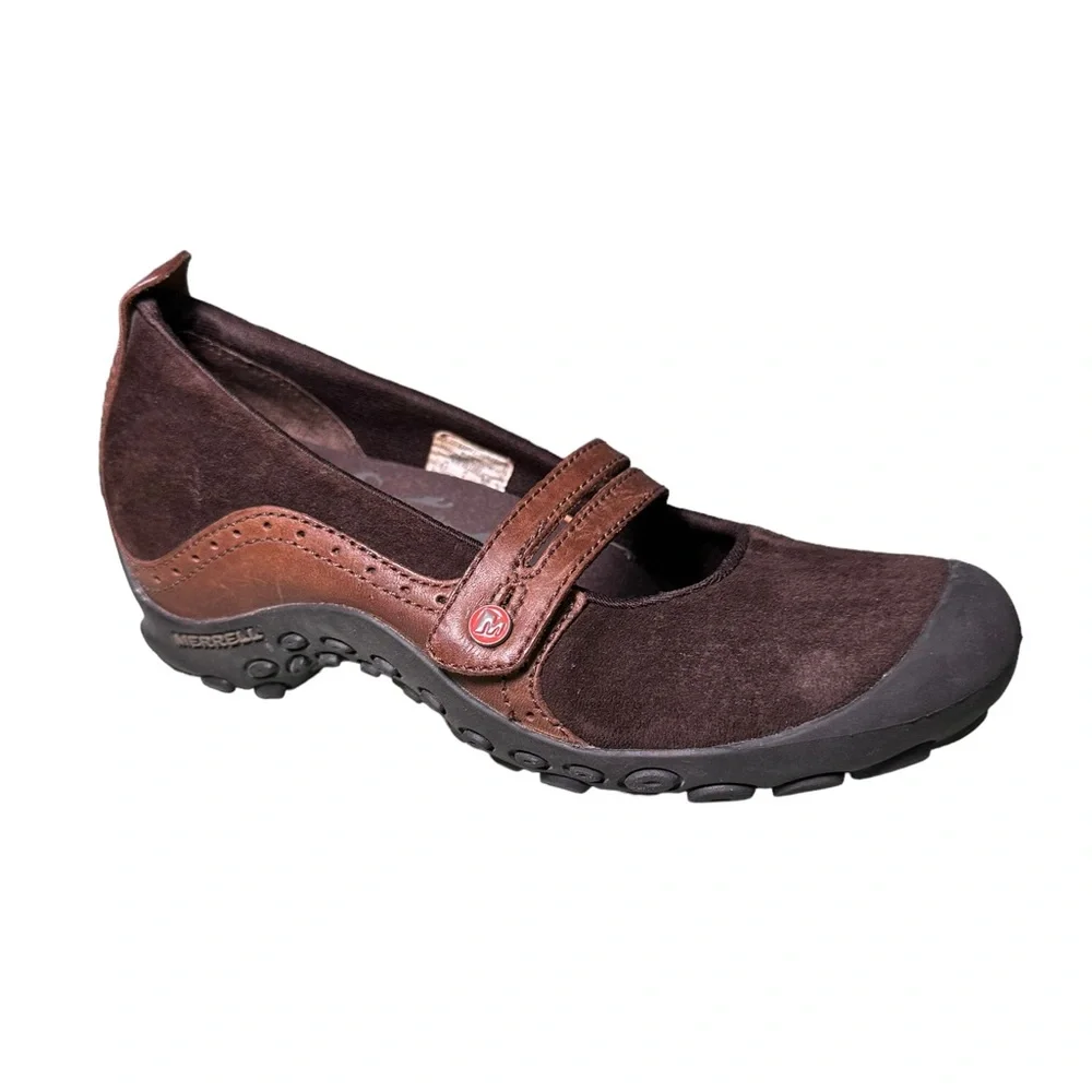 Merrell Brown Suede Mary Jane Slip-On 6.5